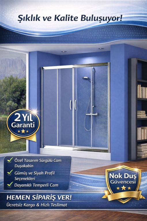 tekneli cam duşakabin